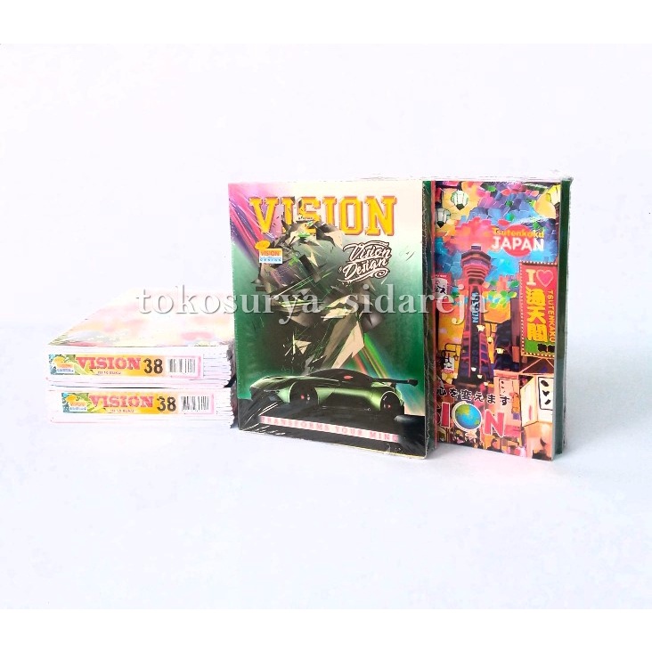 

BUKU TULIS VISION 38 LEMBAR 10 BUKU (KUALITAS SAMA DENGAN BUKU SIDU) / BUKU VISION 38