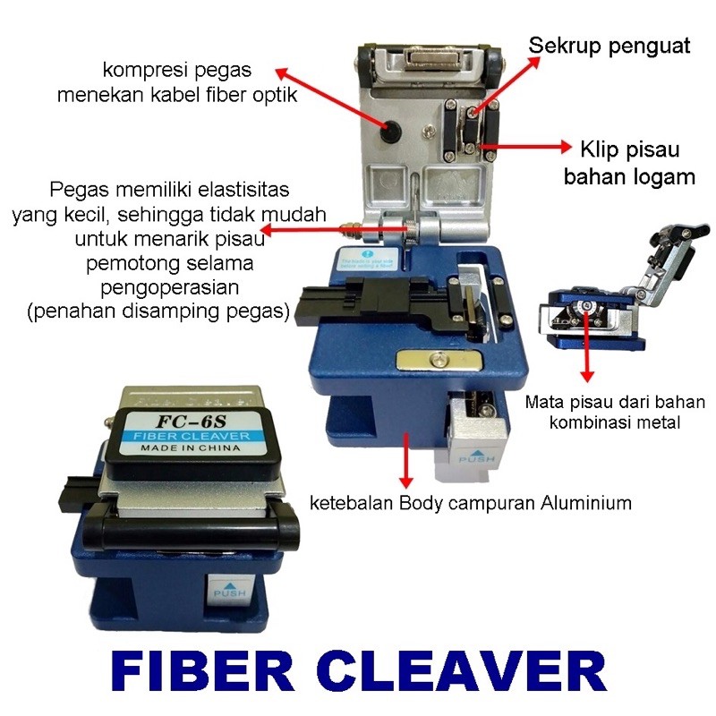 Fiber Cleaver FC - 6S Pemotong kabel FO Hight Precision Fiber