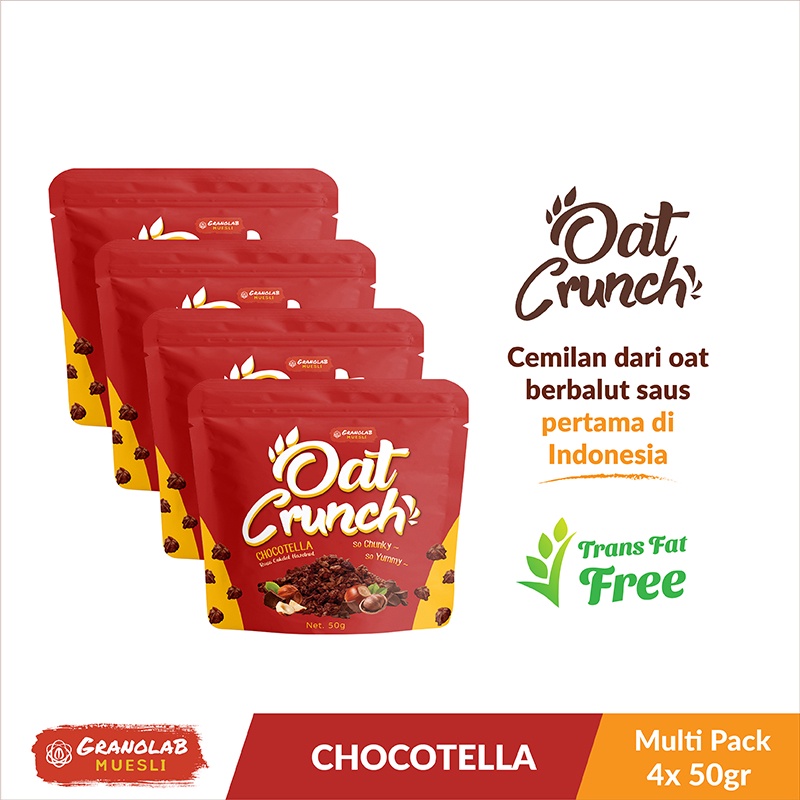

Paket Cemilan Oat Crunch Chocotella 4x50gr