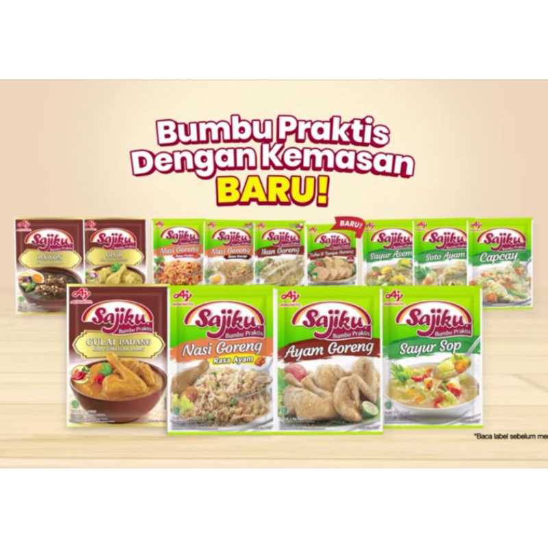 

Sajiku Bumbu Masak All Varian Nusantara Nasi Goreng Ayam Sayur Soto Capcay Ikan Rawon Opor Gulai