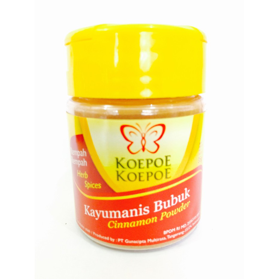 

Kayumanis Bubuk Kupu Koepoe Koepoe Powder Cinnamon Kayu Manis 35gr