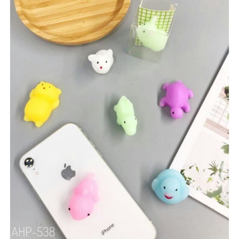 squishy mochi animal mini - squishy mainan anak - tempelan hp - accessory