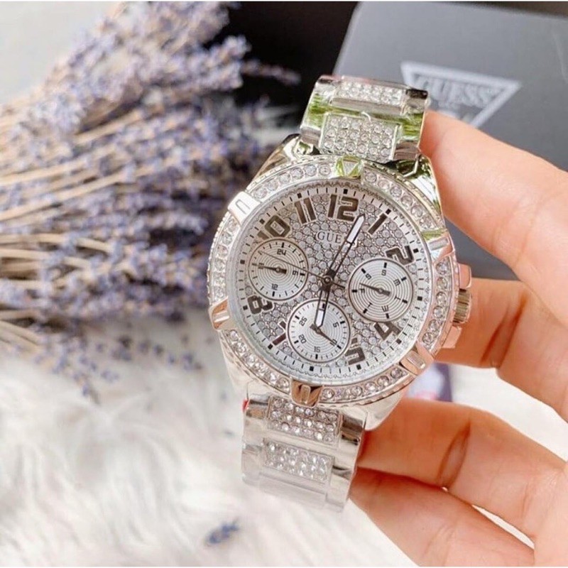 Original 100% Guess Watch Bedazzle silver W1156L1