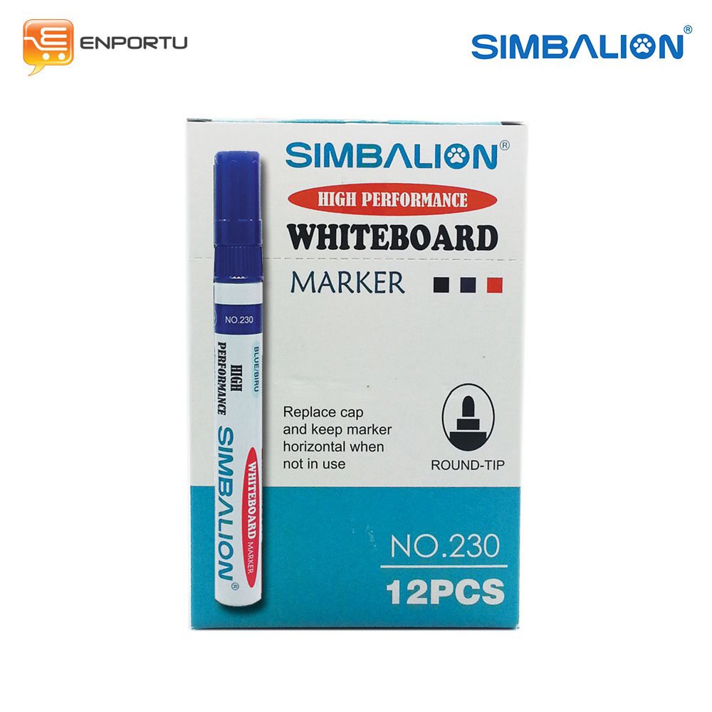 

Bagus SIMBALION Spidol Whiteboard Blue - 1 Lusin Gilaa!!!