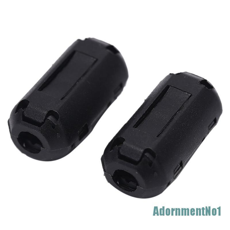 (AdornmentNo1) 2pcs Klip-on Ferrite Core RFI EMI Diameter 5mm Warna Hitam