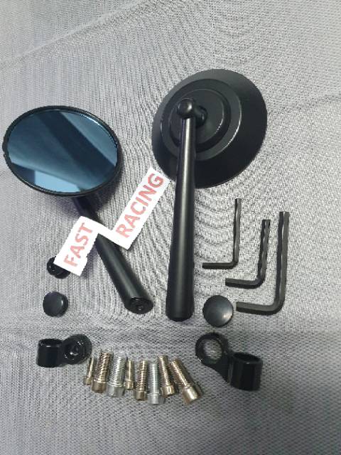 SPION BULAT CLASIC  FULL CNC Black MIRROR BLUE - SPION JOKOWI  UNIVERSAL