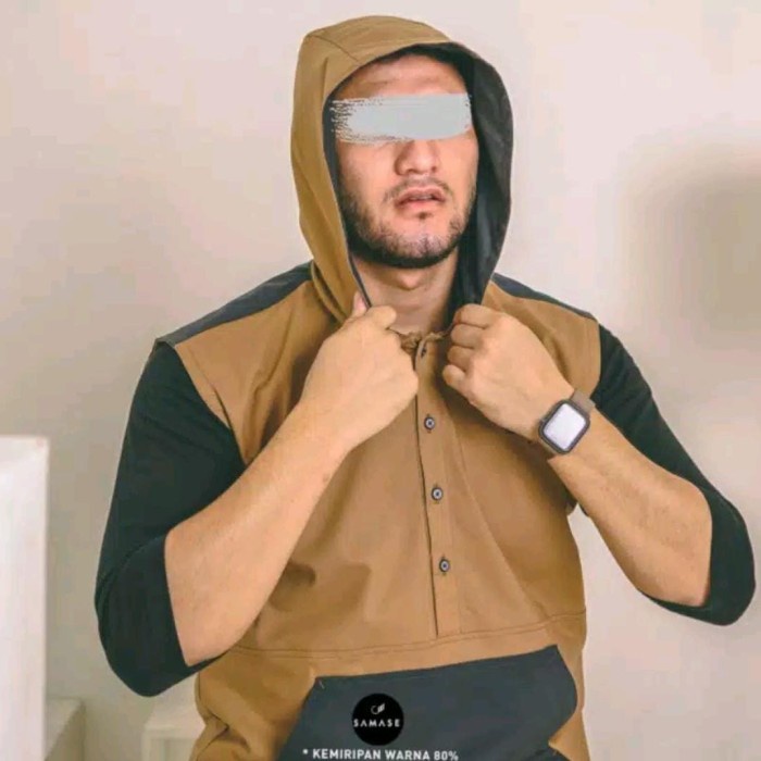 Sholat-Rompi- Samase Rompi Ghamis Hoodie Pdk Brown A0462 - S -Rompi-Sholat.