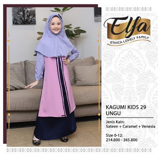 GAMIS DEWASA ETHICA KAGUMI KIDS 29 UNGU / GAMIS ANAK / ETHICA ORIGINAL 100%