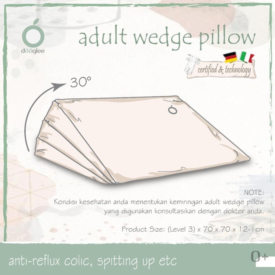 Dooglee Case Only for Wedge Pillow PLUS