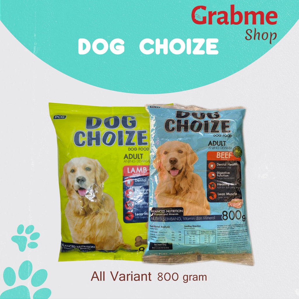 Makanan Anjing kering murah Dog Choize All Variant 800 gr