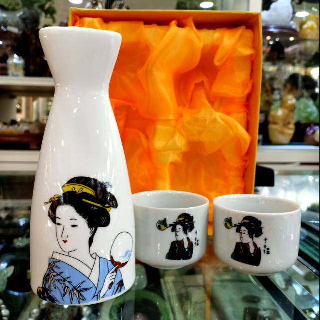 Teko sake set /teko set / sake / souvenir jepang / teapot set / kado / cinderamata / botol arak