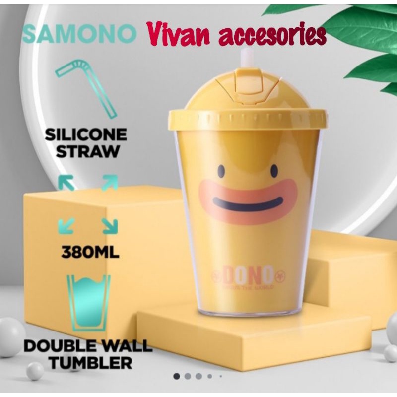 samono SC003 380ML.lcarer Family Double Wall Tumbler Free Strap 3 pariasi