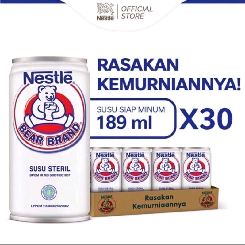 susu beruang bear brand 189ml (1 dus)