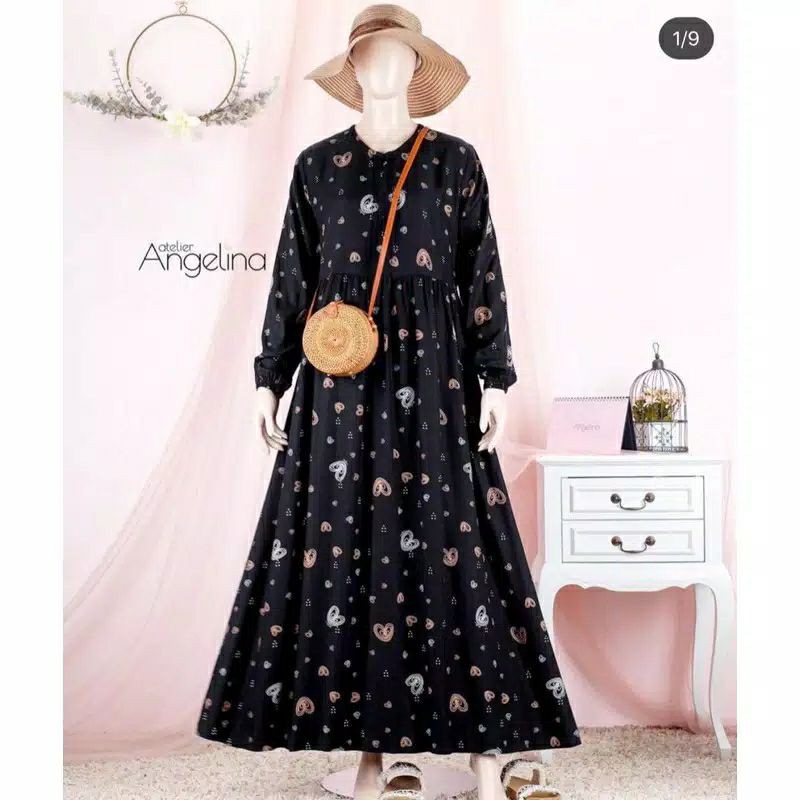 Genjie Black Sarah Dress by Atelier Angelina