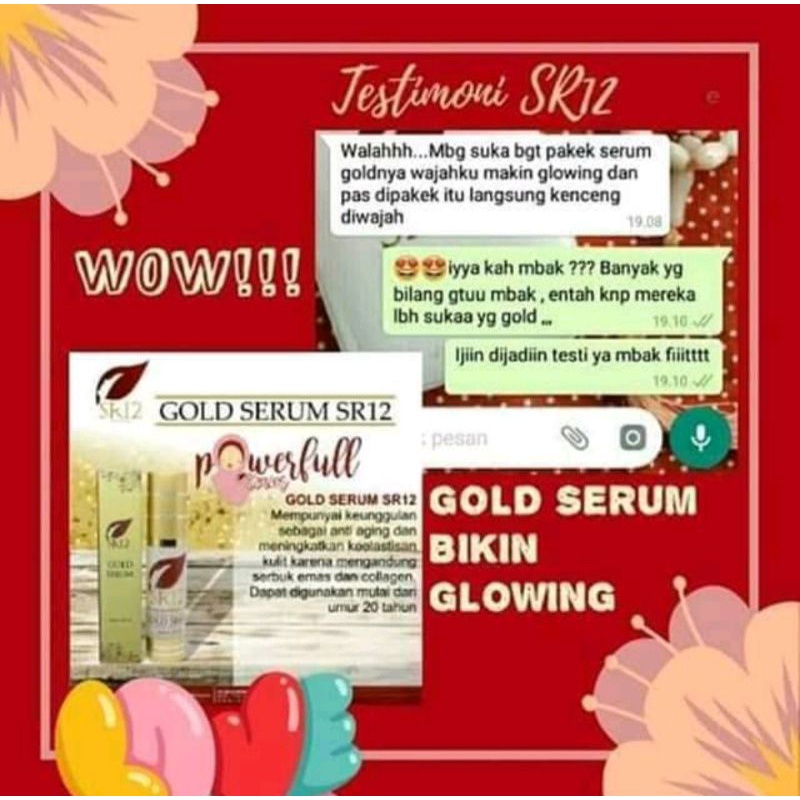 SERUM GOLD SR12 / SERUM ANTIAGING / SERUM MENCEGAH PENUAAN DINI/ SERUM AWET MUDA/ KULIT KENCANG CERAH / SERUM GLOWING