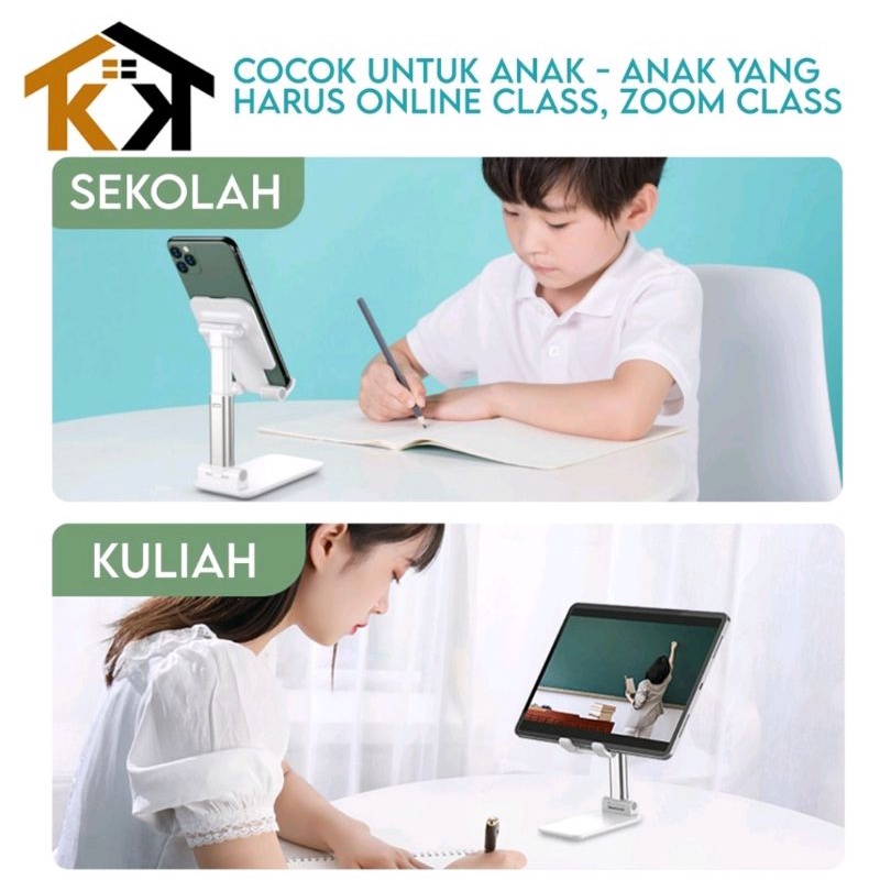 phone Holder Lipat  mobile phone tablet Phone Holder Stand HP di Meja Folding desktop