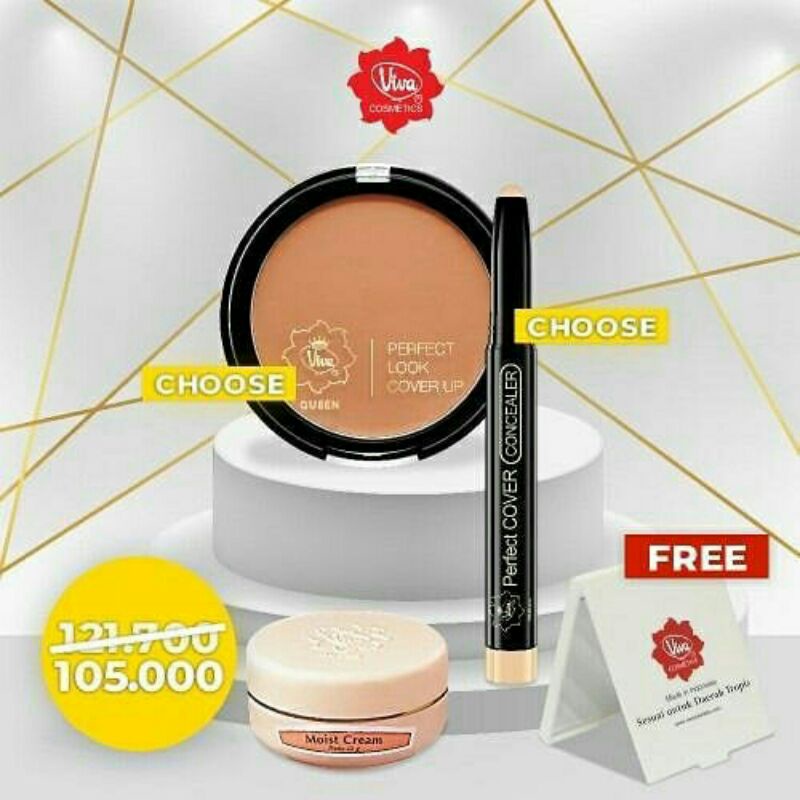 Paket Cover Up Cover Concealer Moist Cream Viva