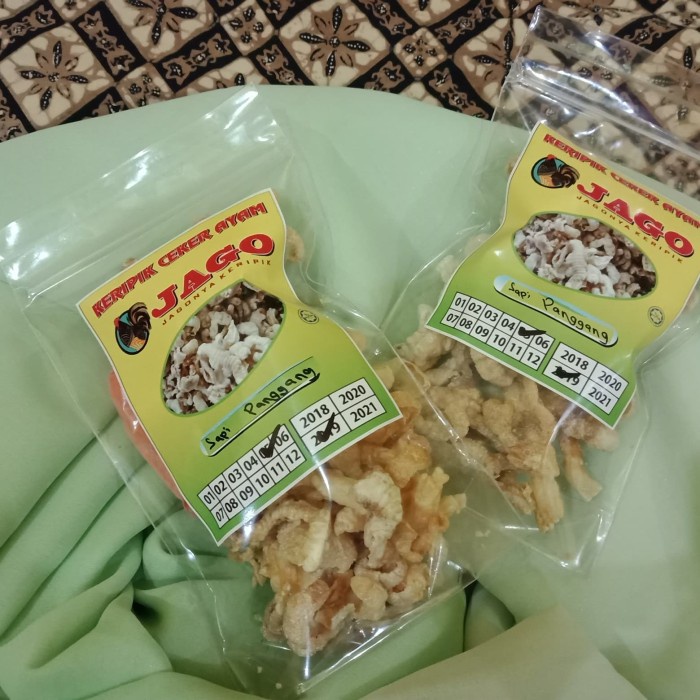 

Keripik Ceker Ayam rasa sapi panggang 50 gr keto kripik cakar