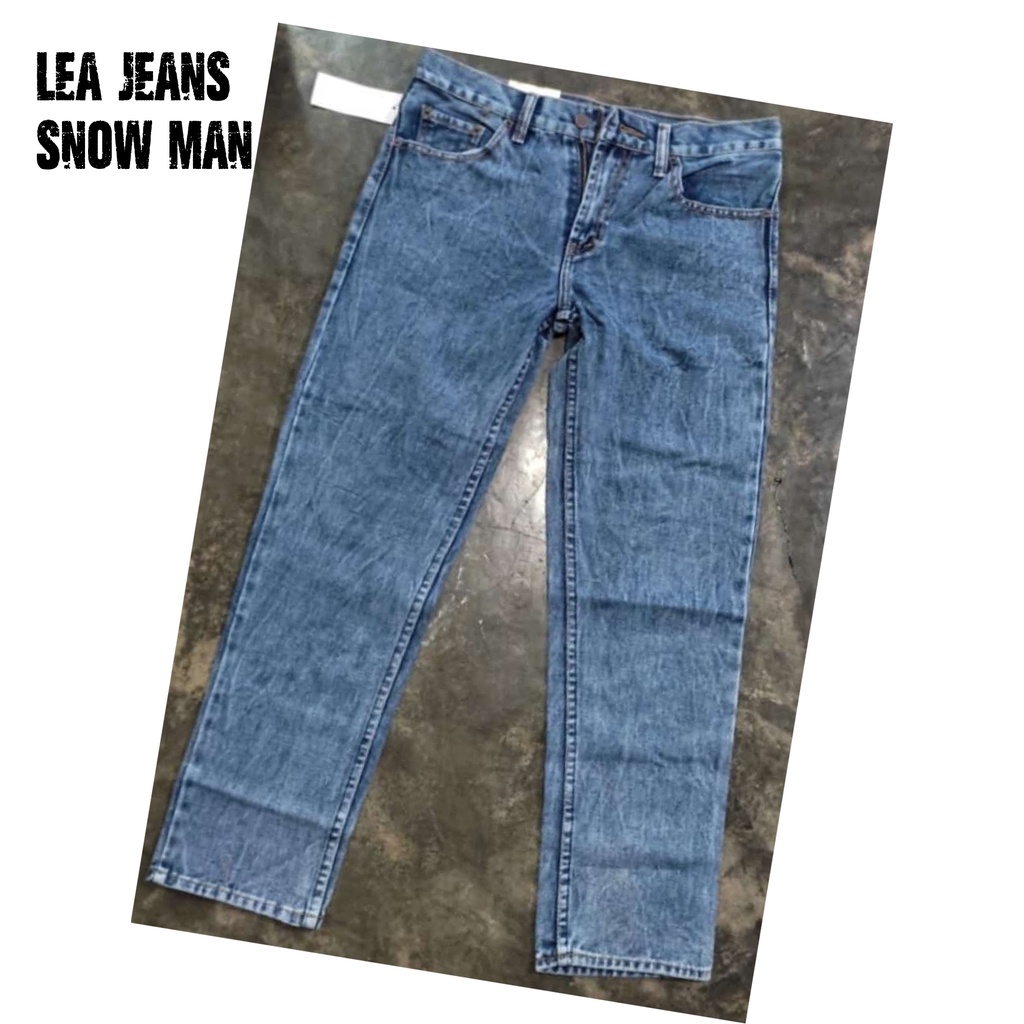 OBRAL PROMO Celana Jeans Snow Pria LEA 606 Grade Original Standart Reguler basic jins Model Panjang 28 sampai 38 Denim Distro