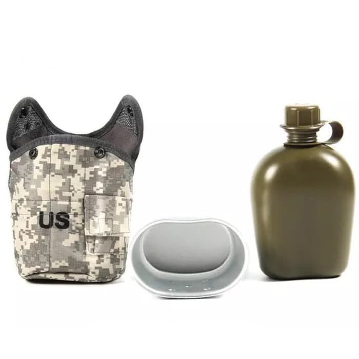 New Item! MILITARY BOTTLE US ARMY TACTICAL, BOTOL MINUM US MILITER ARMY VEPLES Baru!