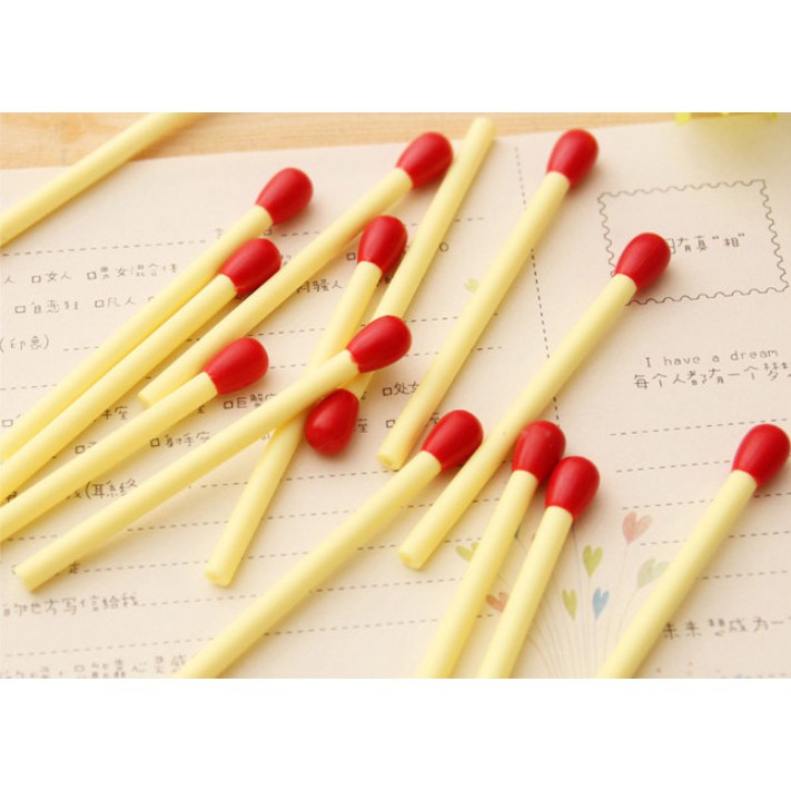 Bolpoin Bentuk KOREK API MATCH Kecil Pendek Imut / Pulpen Lucu 0,5 mm Motif Korek / Ballpoint Lucu