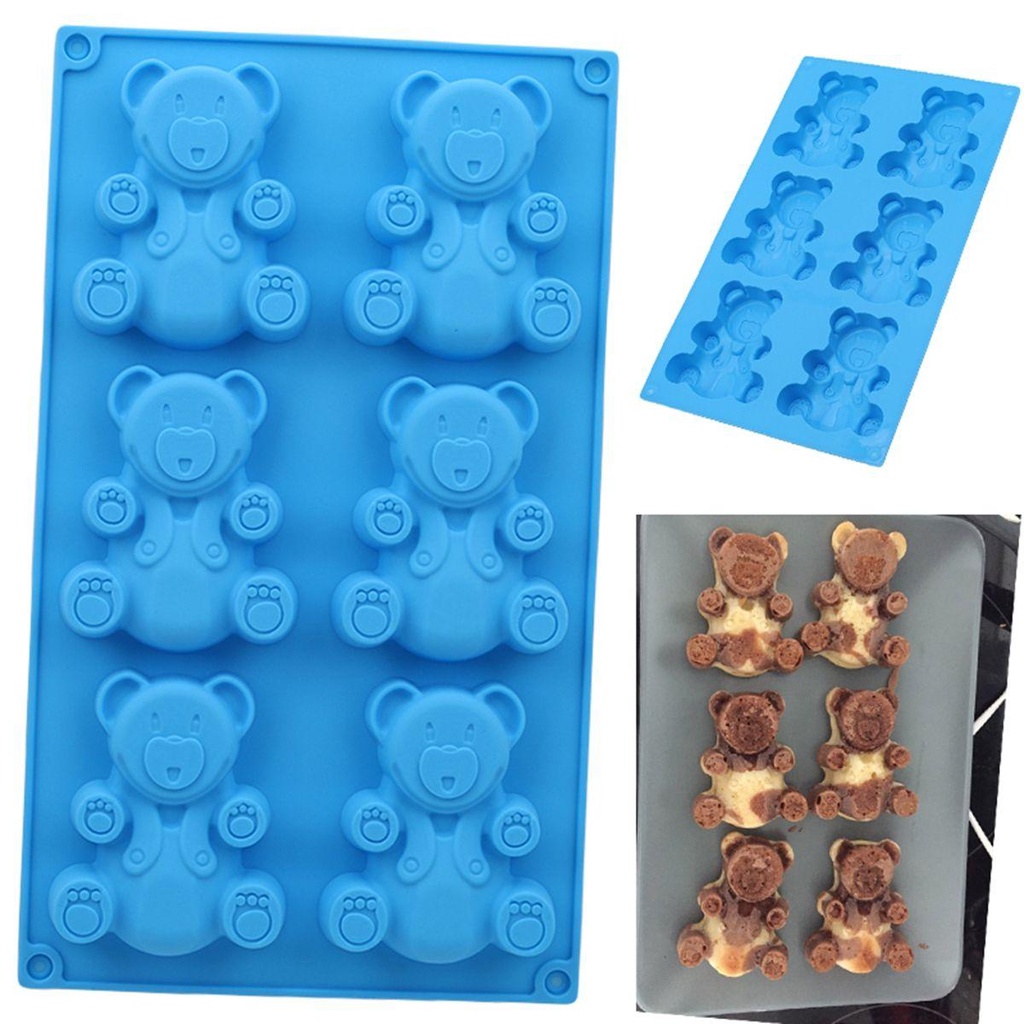 [Elegan] Cetakan Kue DIY Handmade Lucu Sugarcraft Baking Tools Gummy Bear