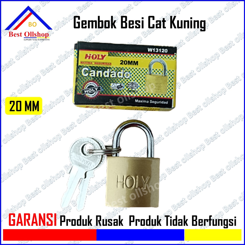 Gembok Cat Kuning  / Gembok Kecil / Gembok Koper / Gembok Loker