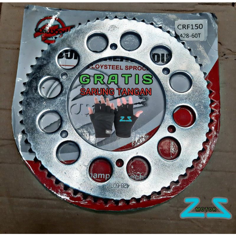 gear belakang gir crf150 428 60T wilwood