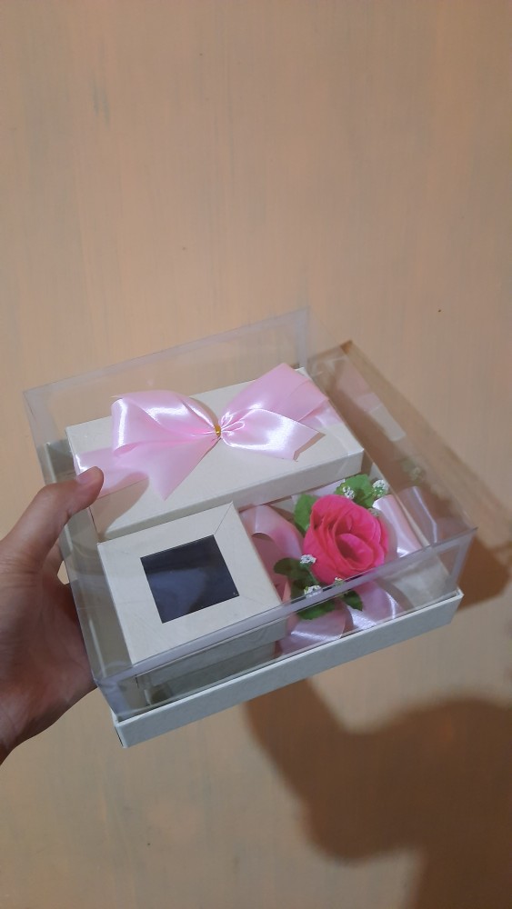 Tempat Uang Cincin Box Fancy Tutup Mika Untuk Seserahan/ Lamaran Tucm