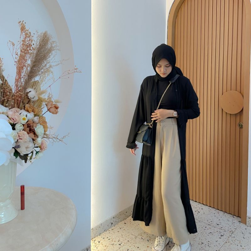 Abaya Dress Outer / Long Outer Wanita / Dress Fashion Luaran Kekinian