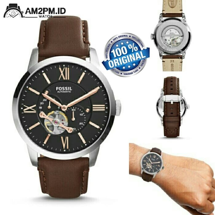 Suplier Jam Tangan Fossil Townsman Automatic Brown Leather ME3061P Ori