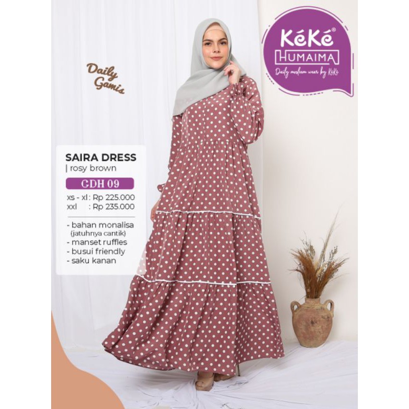 Gamis Keke Humaima set Saira Dress GDH 09