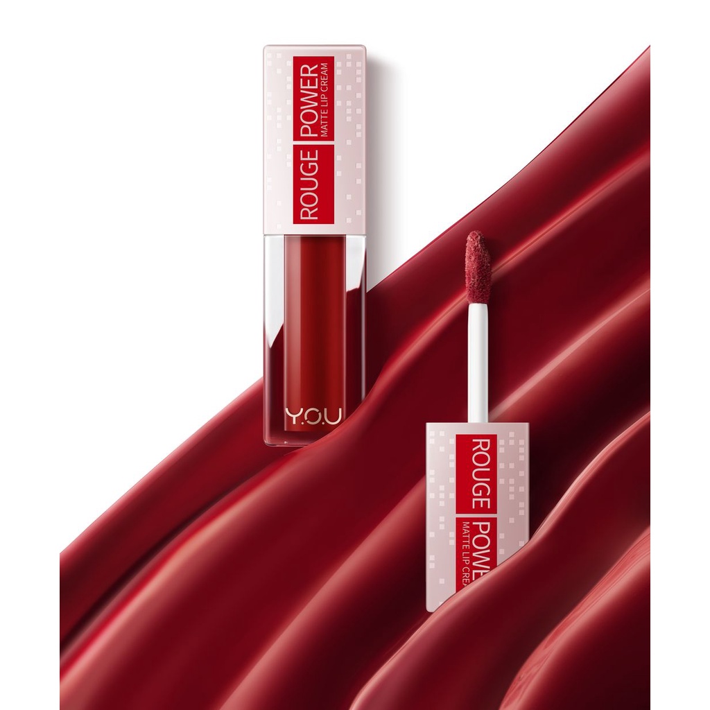 YOU Rouge Power Matte Lip Cream | Matte Finish, Tahan Lama, Nourishing, with Manuka Honey