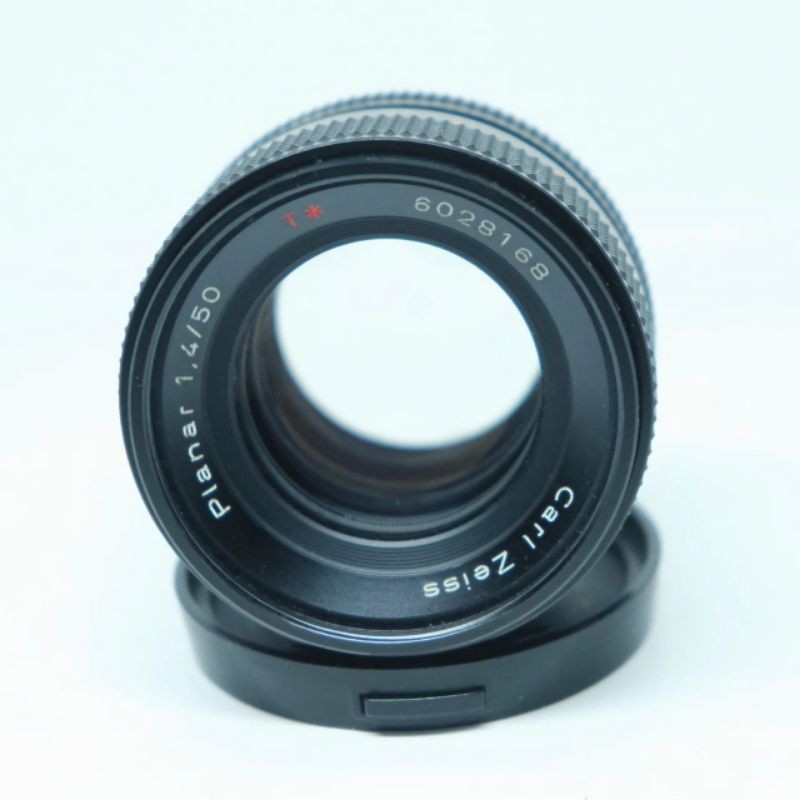 Lensa Carl Zeiss Planar 50mm f1.4 mount Contax yashica CY T* Red bisa untuk mirrorless sony fujifilm