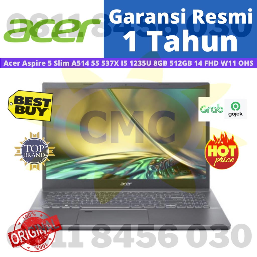 Acer Aspire 5 Slim A514 55 537X I5 1235U 8GB 512GB 14 FHD W11 OHS
