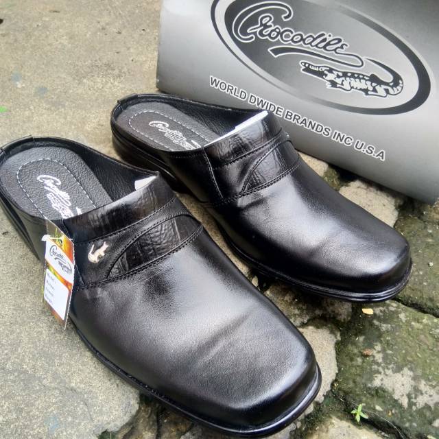 SLOP BUSTONG CROCODILE - SEPATU SANDAL PRIA CROCODILE KULIT ASLI - SANDAL SLOP PRIA - KODE - WL 72