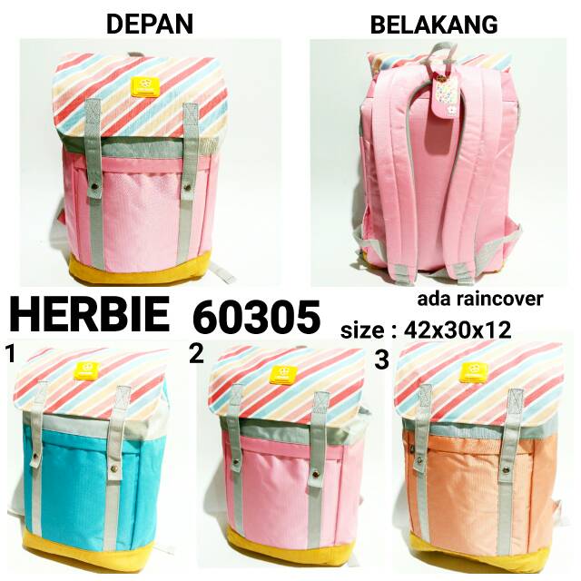 Tas sekolah ransel backpack wanita Herbie 60305 tas punggung murah dan terbaru