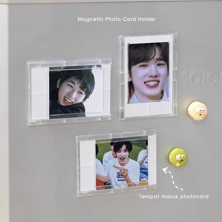 [BS] BISA COD Mini Photo Frame Magnetic Polaroid Photo Card Lomo Card Display Frame Dekstop Room Decor KPOP - KP9110