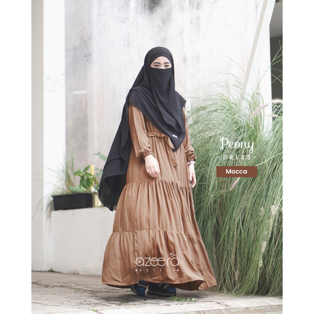 Azeera Outfit - Peony Dress  I Gamis Casual I Daily Dress I Gamis Rayon I Gamis Harian I Gamis Forma