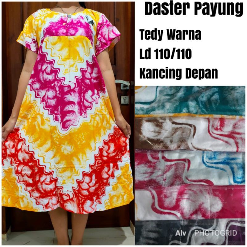 daster jumbo ld 110/daster payung  tedy warna/daster Bali jumbo/daster batik jumbo