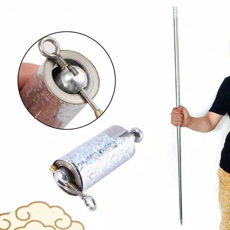 Crazy Cane Metal Magic Pocket Staff Tongkat Ajaib keren bom tongkat