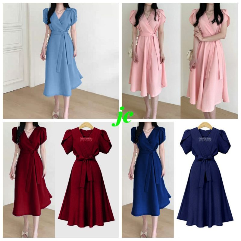 JCMC - Dress Davia / Dress Wanita Casual / Dress Elegant Terbaru Kekinian