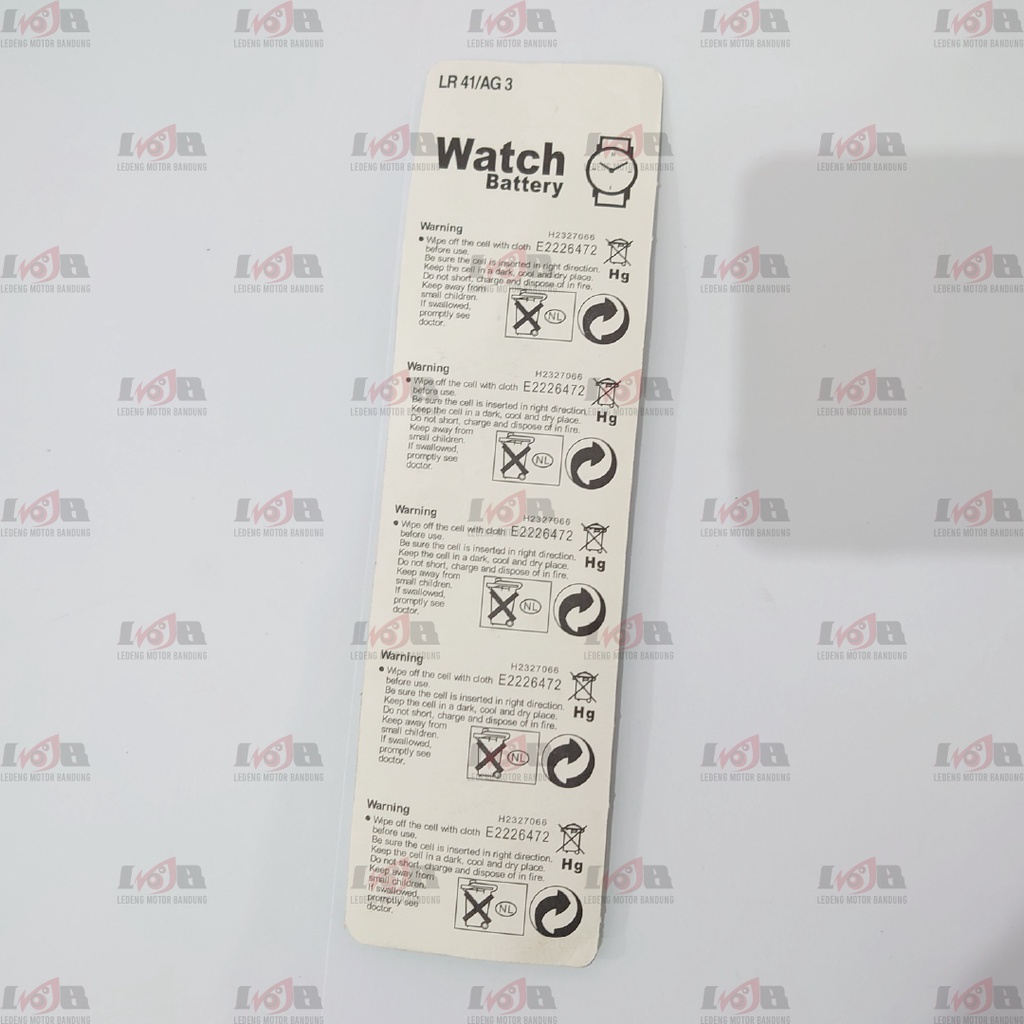 Baterai Kancing LR41 Watch Battery Jam Bulat Kecil AG3 isi 10pcs