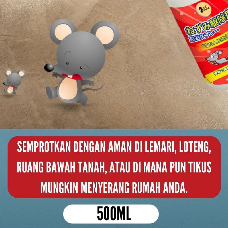 pengusir tikus spray alami 500 ml