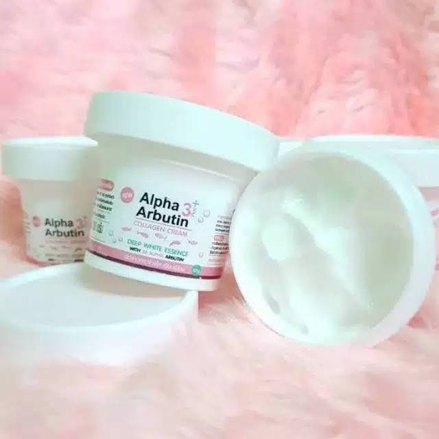 Alpha Arbutin 3 Plus Collagen Deep Essence Whitening Body Cream Pemutih Kulit Original