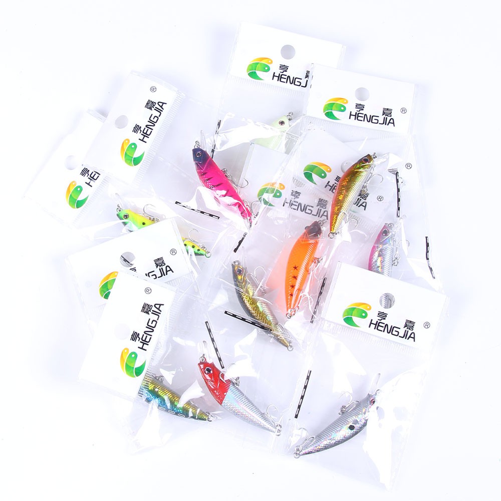 HENGJIA NEW 1PCS 6CM 6G NEW Sinking Minnow Umpan Pancing Wobblers Bentuk Ikan Kecil Fishing Lure Swimbait Bass Bait