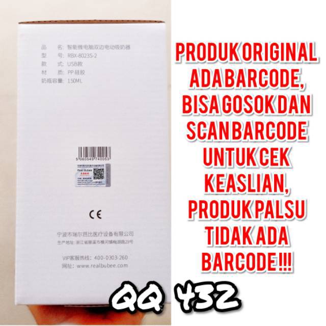 Pompa Asi Model Elektrik dengan botol susu ganda real bubee sondkoo double pump Elektric Realbubee