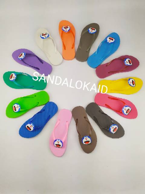 Sandal Kartun Doraemon | Sendal Cartoon | Sendal Wanita TPR