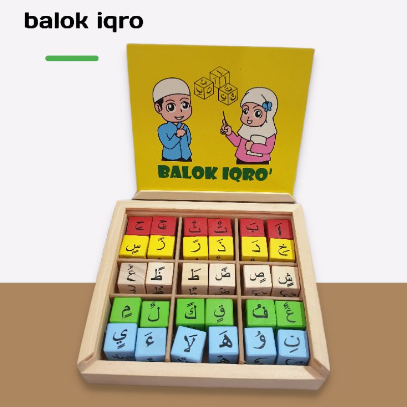 nafisah edutoys BALOK IQRO premium mainan edukasi edukatif kayu montessori sensory toys play