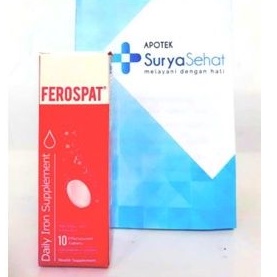 Ferospat Effervescent 1 tube isi 10 tablet effervescent rasa strawberry